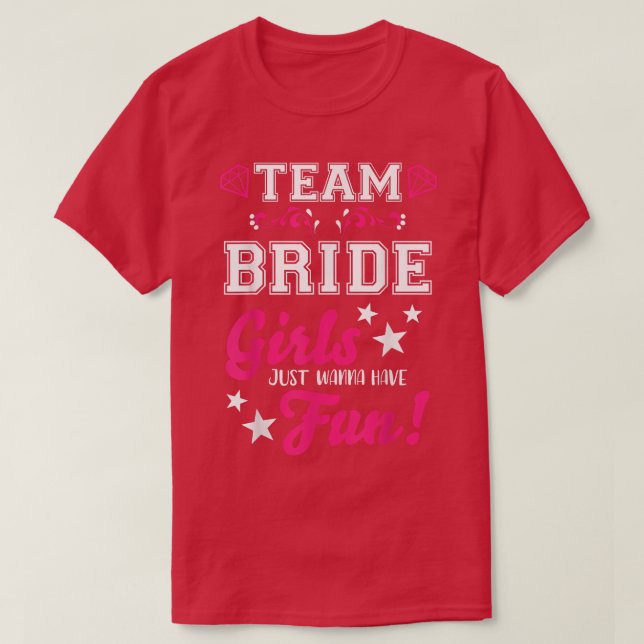Equipo Novia  Camisetas de Dama de Honor  Las chic (Diseño del anverso)