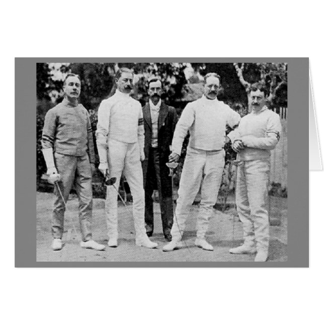 Equipo olímpico de esgrima de Inglaterra de 1908 (Anverso (Horizontal))