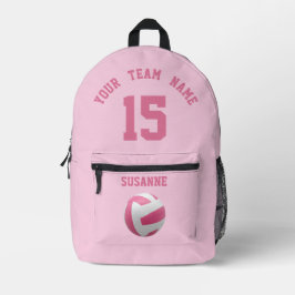 Equipo rosa de chicas de voleibol Rosa de la bolsa