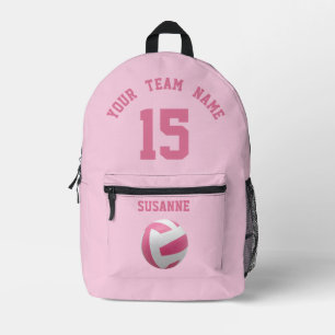 Equipo rosa de chicas de voleibol Rosa de la bolsa