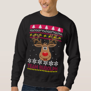 Equipo Rudolph Santa Reindeer Ugly Sweater