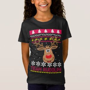 Equipo Rudolph Santa Reindeer Ugly Sweater