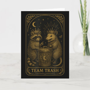 Equipo Tarjeta Traarot Mapache Amante Zarigüeya Di