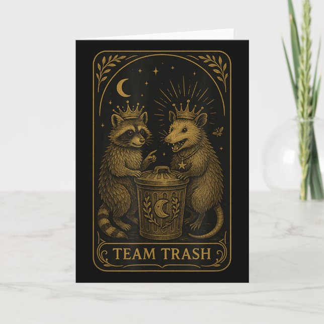 Equipo Tarjeta Traarot Mapache Amante Zarigüeya Di (Anverso)