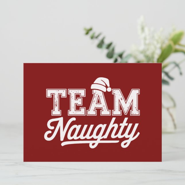 Equipo travieso divertido fiesta de Navidad broma  (Anverso de pie)