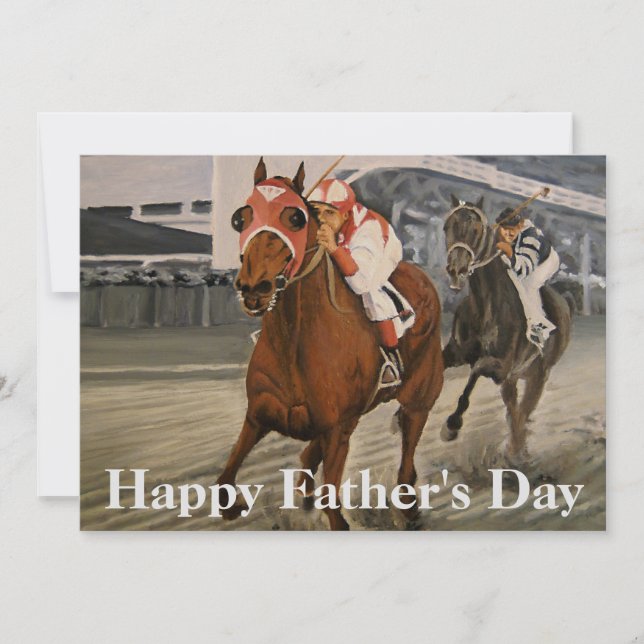 Equitación torcida gana carrera de caballos (Anverso)