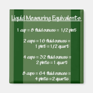 Equivalentes De Medición Líquida Imán Verde