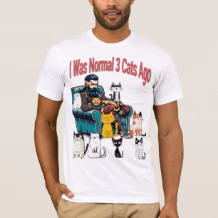 Era Normal Hace 3 Gatos - Graciosa Camiseta De Gat