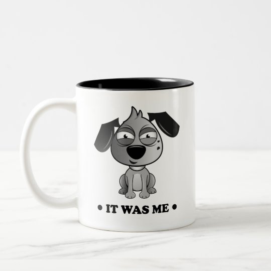 "Era yo" taza negra del tono del perro dos de la