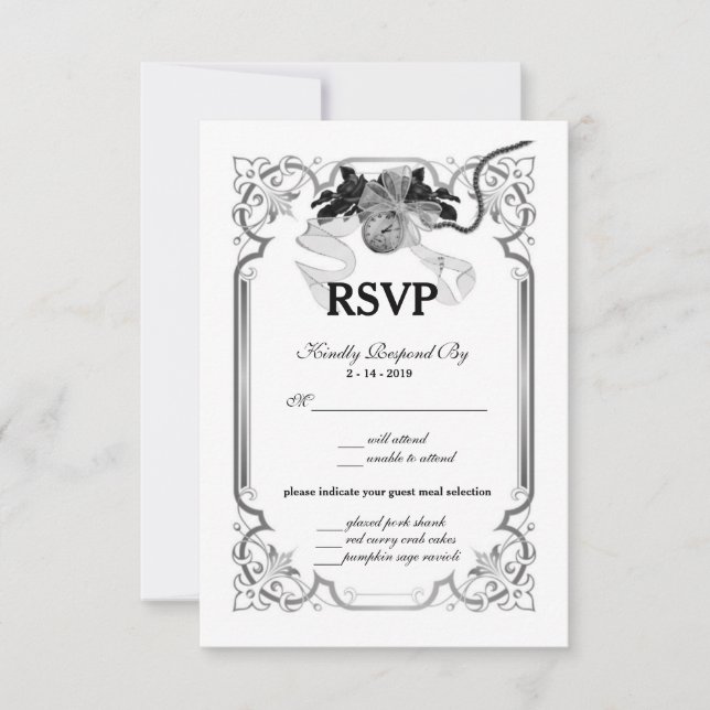 Érase una vez casar la tarjeta de RSVP (Anverso)