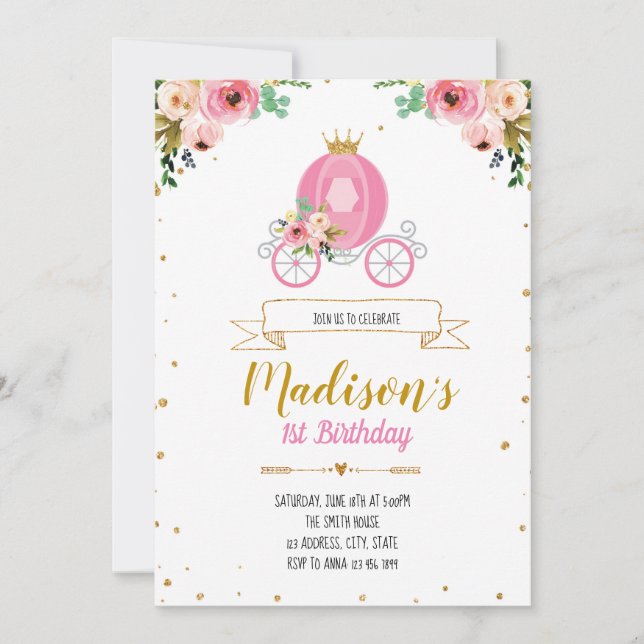 Érase una vez invitación de palabra (Anverso)