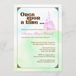 Érase una vez invitación - rosa