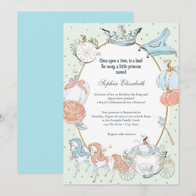 Érase una vez la Princesa de Primera Invitación de (Anverso / Reverso)