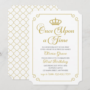 Érase una vez una invitación a la Princesa de Oro