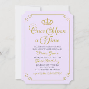 Érase una vez una invitación a la Princesa de Oro