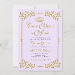Érase una vez una invitación a la Princesa de Oro