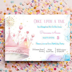 Érase una vez una invitación al cumpleaños de la p