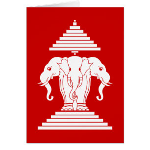 Erawan tres dirigió Lao del elefante/la bandera de