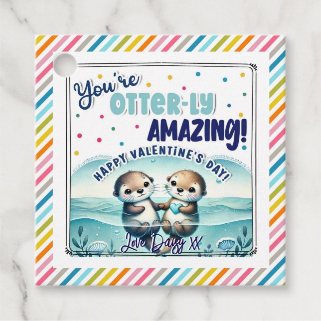 "Eres absolutamente asombroso" etiqueta de regalo  (Anverso)