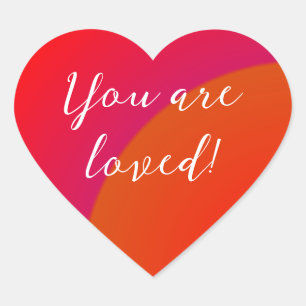 ¡Eres amado! Pegatinas del corazón