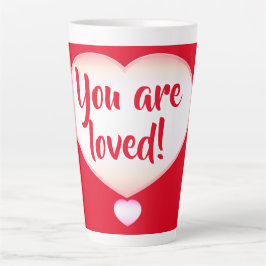 ¡Eres Amado! Taza de café latte
