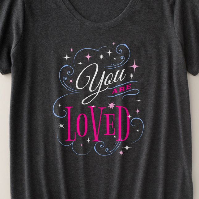 Eres Camiseta Amada, Camisas Amadas, Rosa, Azul (Subido por el creador)