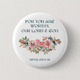 Eres Digno — Botón Floral de Acuarela