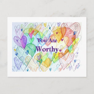 Eres digno de las postales de arte del arco iris