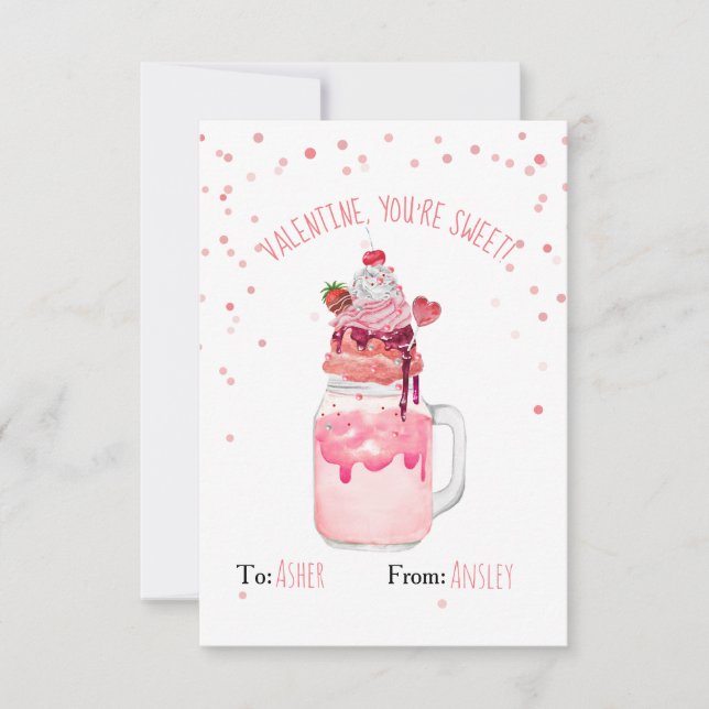 Eres dulce Valentine Strawberry Crazy Milkshake (Anverso)