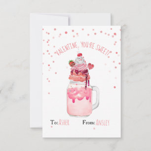 Eres dulce Valentine Strawberry Crazy Milkshake