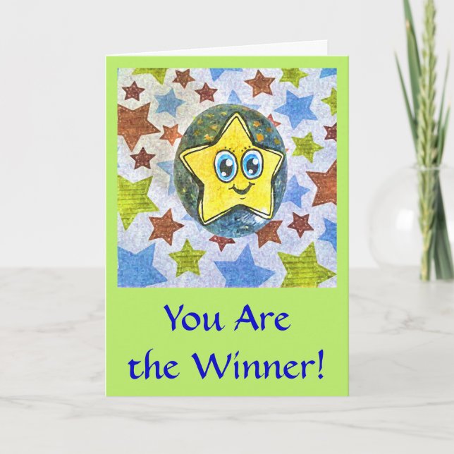 Eres el ganador, personalizado Star tarjeta de sal (Anverso)