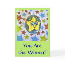 Eres el ganador, personalizado Star tarjeta de sal