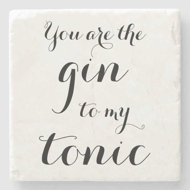 ERES EL GIN PARA MI TÓNICA posavasos de piedra de  (Anverso)