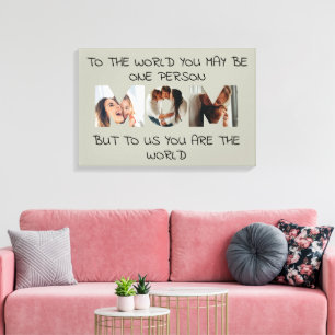 Eres el Mundo – Lienzo de MOM con Foto Personaliza