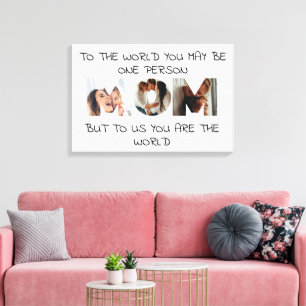 Eres el Mundo – Lienzo de MOM con Foto Personaliza