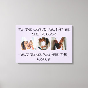 Eres el Mundo – Lienzo Personalizado de la MADRE c