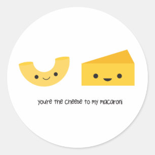 Eres el queso para mi Pegatina de Macaroni