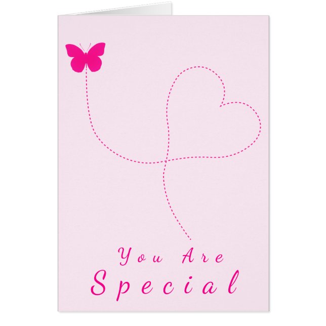 Eres Especial Tarjeta De Amor Corazón Mariposa (Frente)