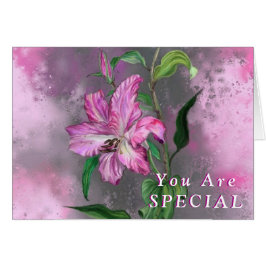 Eres Especial Tarjeta Flores De Lirio Rosa Morado