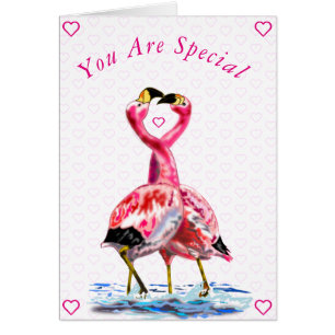 Eres Especial Tarjeta Pareja Flamencos Rosa