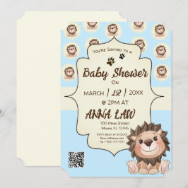 Eres genial, cachorro de león bebé niño Invitación
