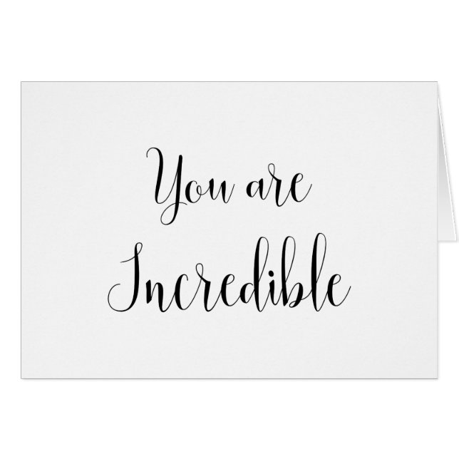 Eres Increíble, Mensaje Inspirador (Anverso (Horizontal))