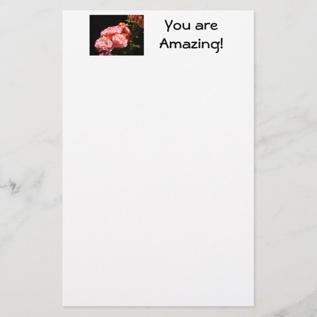 ¡Eres Increíble! papelería Rosas Rosadas regalos (Anverso)