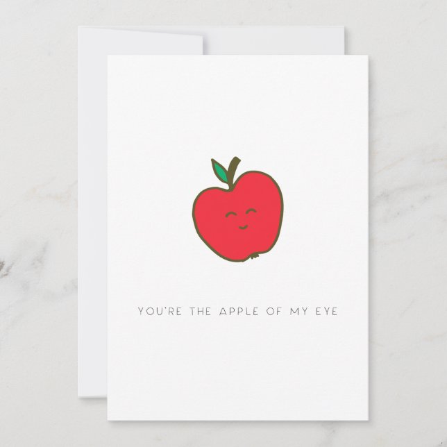 Eres la Apple de mi tarjeta de San Valentín de ojo (Anverso)