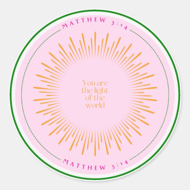 Eres la luz del pegatina mundial (Anverso)