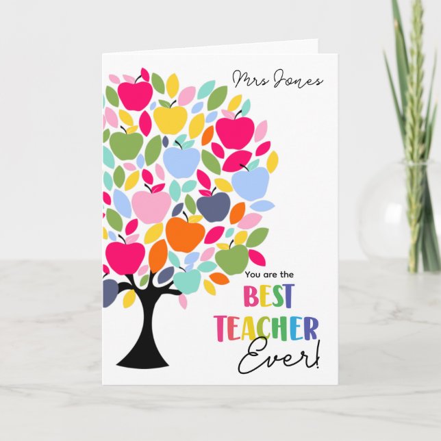 Eres la mejor tarjeta de profesor de la historia (Anverso)