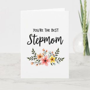 Eres La Mejor Tarjeta Floral Para Madrastra
