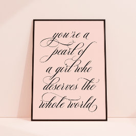 Eres la perla de un arte de citas Inspirador Chica