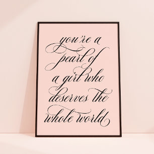 Eres la perla de un arte de citas Inspirador Chica