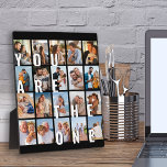 Eres la placa fotográfica de One Picture Collage 2<br><div class="desc">Un regalo romántico para tu pareja - perfecto para un aniversario de boda, compromiso, prop de matrimonio, etc. El diseño presenta una impresión de gran tamaño que dice "Eres el único", mostrada como superposición en tus imágenes. La plantilla de fotos está configurada para que añadas 20 de tus fotos favoritas,...</div>